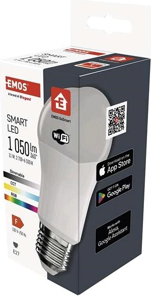 Emos Chytrá LED žárovka GoSmart A60 E27 11 W 75 W 1 050 lm RGB stmívatelná Wi-Fi