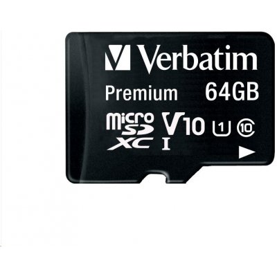 Verbatim microSDXC 64 GB Class 10 44084 – Zbozi.Blesk.cz