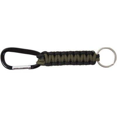 Přívěsek na klíče PARACORD s karabinou ZELENO černá – Zboží Dáma