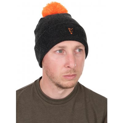 Fox Čepice Collection Bobble Hat Black Orange – Zboží Dáma