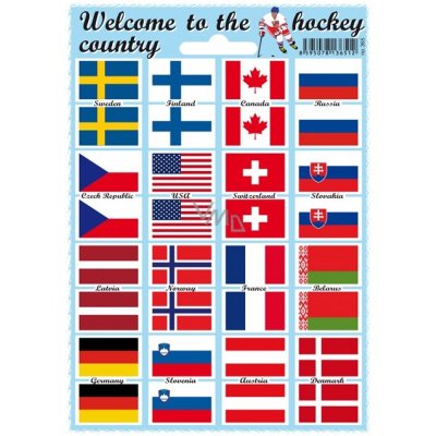 Arch Welcome to the hockey country samolepky a tetovačky vlajky států 12 x 17 cm 1 kus – Zboží Mobilmania