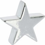 H&L Hvězda 9cm, stříbrná, dekorace – Hledejceny.cz