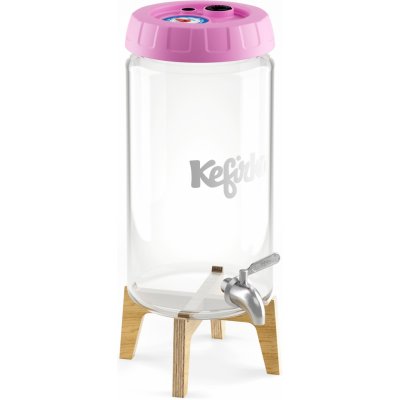 Kefirko Kombucha fermenter se stojánkem a výčepem 4 l Růžová – Zboží Mobilmania