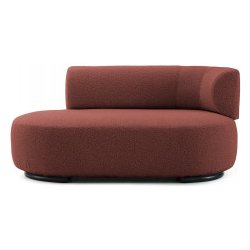 Kartell K-Wait Chaise lounge Bouclé pravá područka cihlově červená