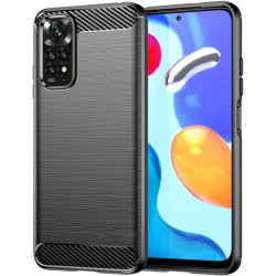 Pouzdro Carbon silikonové Xiaomi Redmi Note 11 / Redmi Note 11S černé