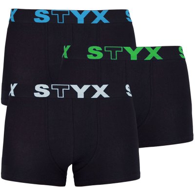 Styx boxerky sportovní guma černé G9606162 3Pack – Zboží Mobilmania