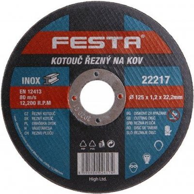 Kotouč řezný na ocel Festa 125x1,2mm 0.037 Kg NÁŘADÍ Sklad2 22217 – Zboží Mobilmania