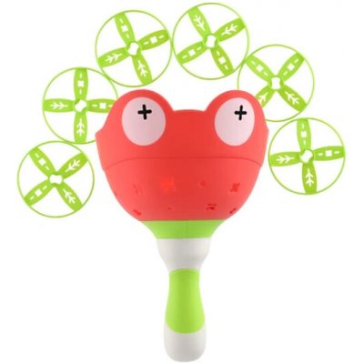 Teddies Vystřelovací vrtulka žába plast 22cm + startér v krabici 14x15x11cm – Zboží Živě