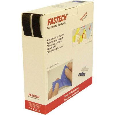 FASTECH® B25-SKL999925 pásek se suchým zipem, zalepení hotmelt , háčková a flaušová část, (d x š) 25000 mm x 25 mm, čern – Hledejceny.cz