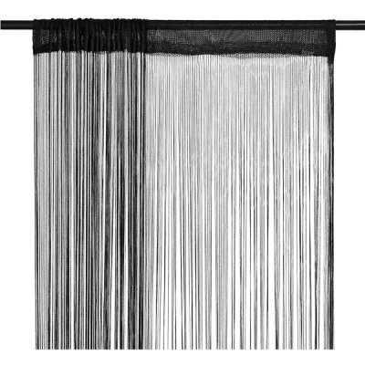 Provázkové záclony, 2 ks, 100x250 cm, černá – Zboží Mobilmania