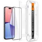 Spigen Glass tR EZ Fit 2 Pack, FC Black - iPhone 15 Pro AGL06893 – Zboží Mobilmania