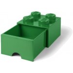 LEGO® úložný box s šuplíkem 25 x 25 x 18 cm tmavě zelená – Zboží Dáma