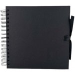 WEST DESIGN West Design Album kroužkové se stuhou 20,5 × 20,5 cm (200 g/m2, 42 listů) - černé – Zboží Živě