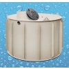 Nádrž na vodu Naše jímky nádrž na dešťovou vodu k obetonování kruhová 2 m³ / 2000 l