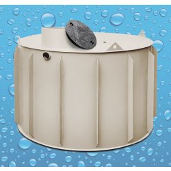 Naše jímky nádrž na dešťovou vodu k obetonování kruhová 2 m³ / 2000 l