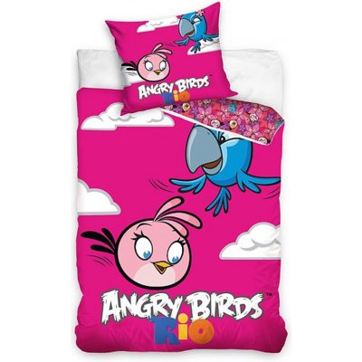 Carbotex povlečení Angry Birds Rio Stella a Perla bavlna 140x200 70x80 – Zbozi.Blesk.cz