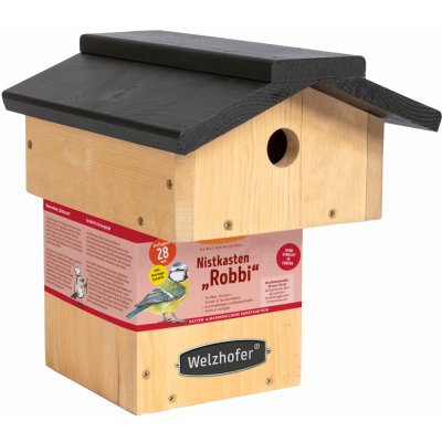 Welzhofer Ptačí budka otvor 2,8 cm Robbi dřevěná – Zboží Dáma