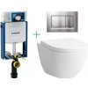 Kompletní WC sada Geberit Kombifix Eco tlačítko Sigma30 chrom mat/lesk/mat WC Laufen Pro + sedátko 110.302.00.5 BY7