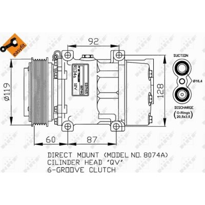 Kompresor, klimatizace NRF 32170