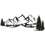 Samolepicí dekorace na zeď černé hory 15505 Samolepka na stěnu Room Decor 32 x 60 cm – Hledejceny.cz