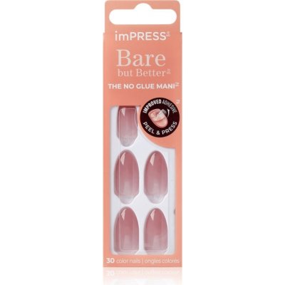 KISS imPRESS Bare but Better umělé nehty samolepicí Serenity 30 ks – Zboží Mobilmania