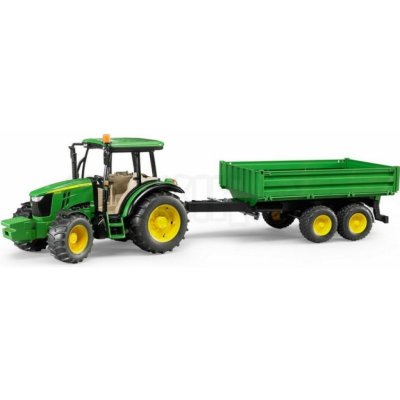 Bruder 1793 Traktor John Deere 5115 s přívěsem a čelním nakladačem – Zbozi.Blesk.cz