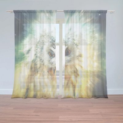 Sablio Záclony Sova: 2ks 150x250cm – Hledejceny.cz