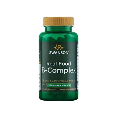 Swanson Real Food B-Complex From Quinoa Sprouts 60 kapslí
