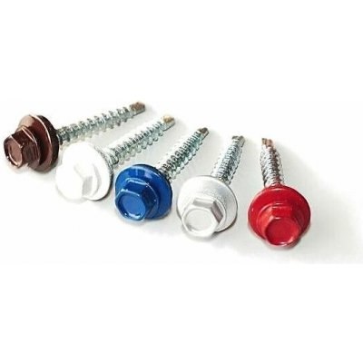 Střešní šroub + EPDM 4,8 x 35 mm, samovrtný - Šedobílá RAL 9002 / balení 200 ks – Sleviste.cz