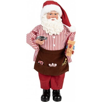 Clayre & Eef Červená vánoční dekorace figurka Santa Claus - 22*19*45 cm – Hledejceny.cz