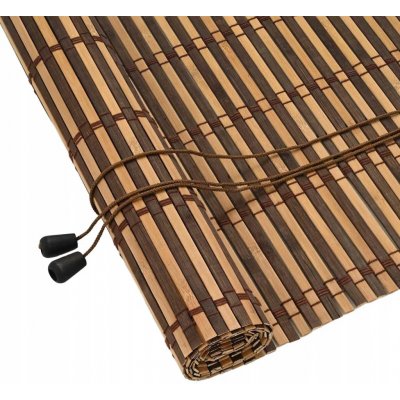 VidaXL OKENNÍ ŽALUZIE SE ZÁVĚSY HNĚDÉ 100X220CM BAMBUS – Hledejceny.cz