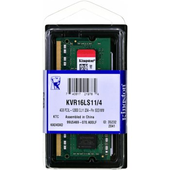 Kingston Valueram DDR3L 4GB 1600MHz CL11 KVR16LS11/4