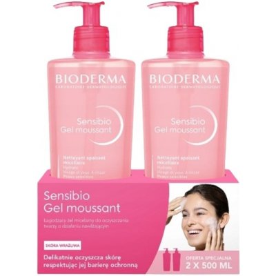 Bioderma Sensibio micelární gel duopack 2 x 500 ml – Hledejceny.cz