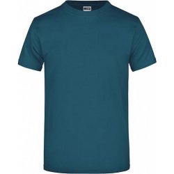 James Nicholson pánské základní triko ve vysoké gramáži bez bočních švů modrá tmavá petrolejová