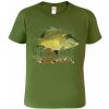 Hobbytriko Tričko pro rybáře Kapr obecný Vojenská zelená