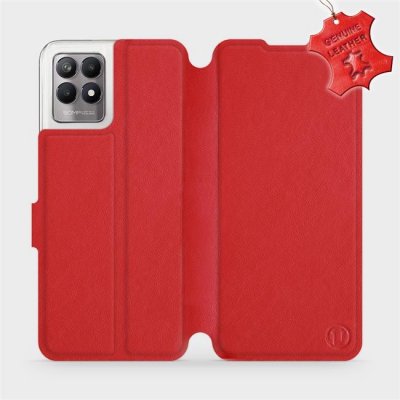 Pouzdro Mobiwear Luxusní kožené Flip Realme 8i - Červené - L_RDS Red Leather – Zboží Mobilmania