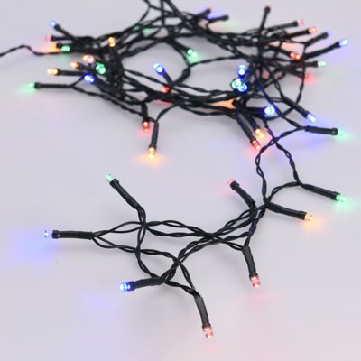 osvětlení solární 2m, 50LED, barevné, ZE drát – Hledejceny.cz