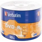 Verbatim DVD-R 4,7GB 16x WRAP Bulk, 50ks (43788) – Zboží Živě