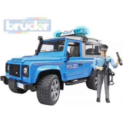 Bruder Auto Land Rover policie s figurkou