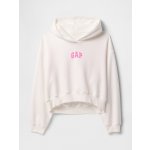 GAP LOGO CROPPED dámská mikina bílá – Zboží Mobilmania