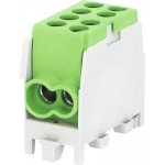 ELEMAN Svorkovnice rozbočovací HLAK 25 1/2 M2, 80A, 1pól., IP20, zelená, DIN 6513 – HobbyKompas.cz