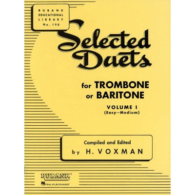 Selected Duets for Trombone 1 easy-medium / Vybraná dueta pro pozouny trombóny 1 snadné středně pokročilé – Zboží Mobilmania