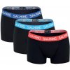 Boxerky, trenky, slipy, tanga Abisko Boxer Black Mix 3Pack