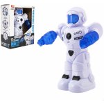 Teddies robot jezdící plast 26cm EN mluvící na baterie se světlem se zvukem v krabici 22x28x11cm – Zboží Dáma