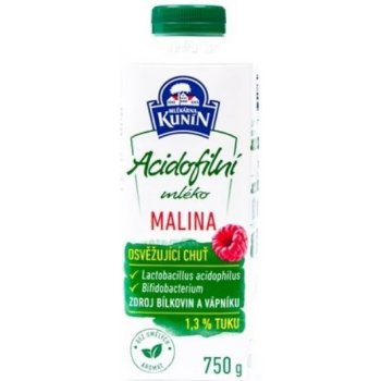 Mlékárna Kunín Acidofilní mléko malina 750 g