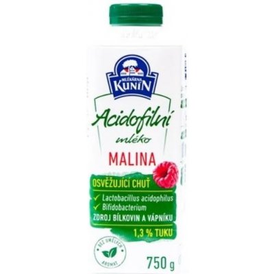 Mlékárna Kunín Acidofilní mléko malina 750 g – Zboží Dáma