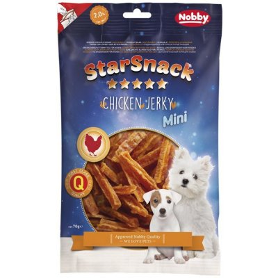 Nobby StarSnack Mini Jerky pamlsek kuřecí plátky 70 g