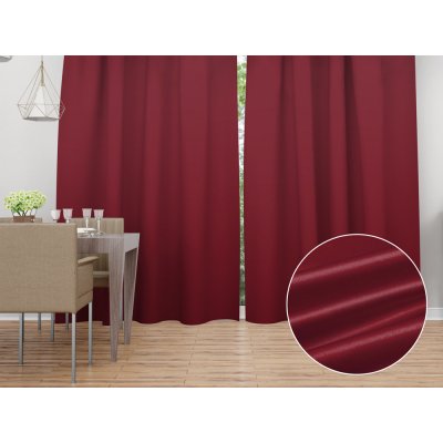 Biante Saténový závěs LUX-055 Vínově červený 140x140 cm – Hledejceny.cz