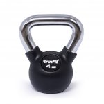 TRINFIT Kettlebell kov guma s chrom madlem 4 kg – Sleviste.cz