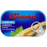 Giana Sardinky ve vlastní šťávě 125g – Zboží Dáma